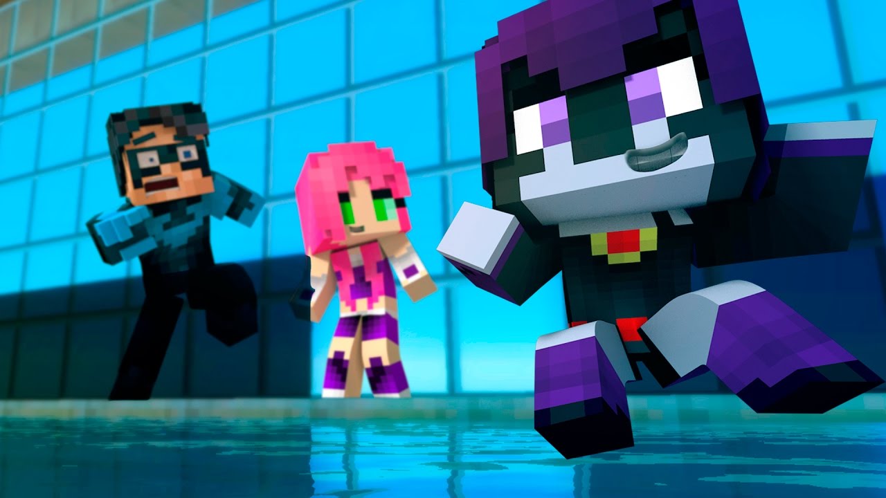 Nightwing vs Starfire and Raven! (Minecraft Roleplay)