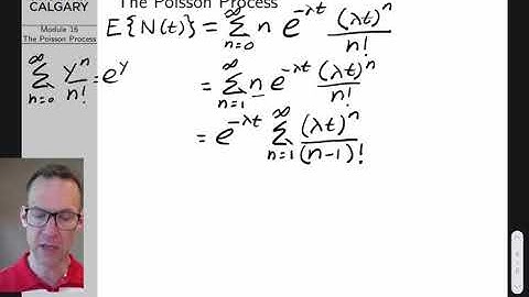 Probability Lecture 16: The Poisson Process