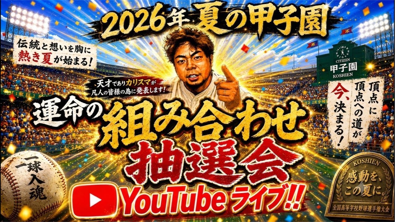 ぽん！甲子園8試合！ High School Baseball] Summer Koshien Tournament Bracket Drawing