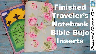 Finished Traveler's Notebook Bible Bullet Journal Inserts | Sermon Notes | Bible Journal