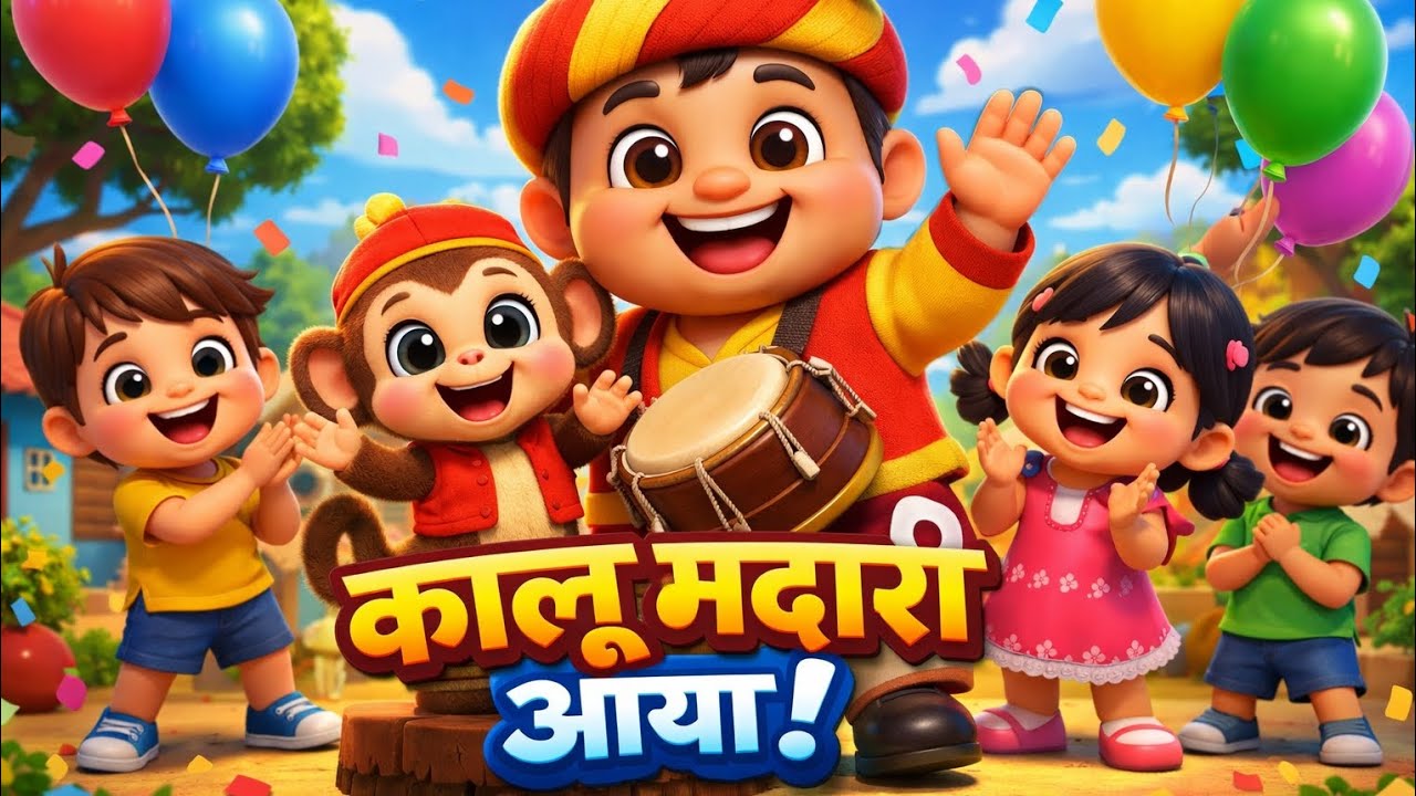 🎪 Kaalu Madari Aaya 🐒 | Fun Dance & Counting Song | Kids Cartoon Rhymes