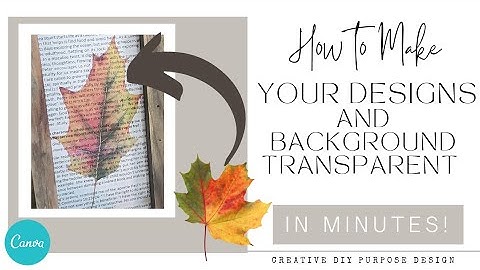 How to Make a TRANSPARENT Design AND a Transparent Background in Canva!