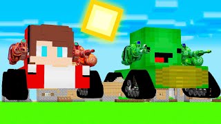 Why JJ and Mikey BECOME TANKS and ATTACK The Village in Minecraft ?!