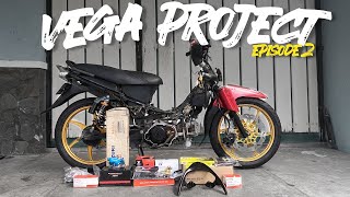 Modifikasi Vega Berlanjut !!! Makin Terlihat Cakep Dengan Part Lokal