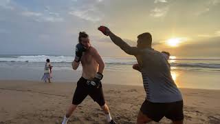 Pad Work On The Beach