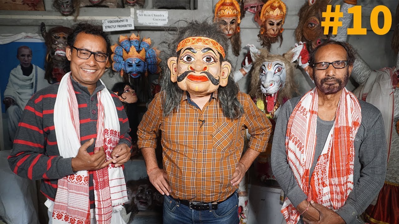 EP 10 Majuli Assam  Worlds Largest River Island  Mask making  visit to satra Pottery