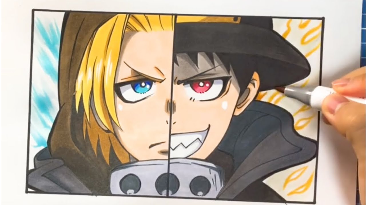 炎炎の消防隊】森羅とアーサー描いてみた【Fire Force】 - YouTube