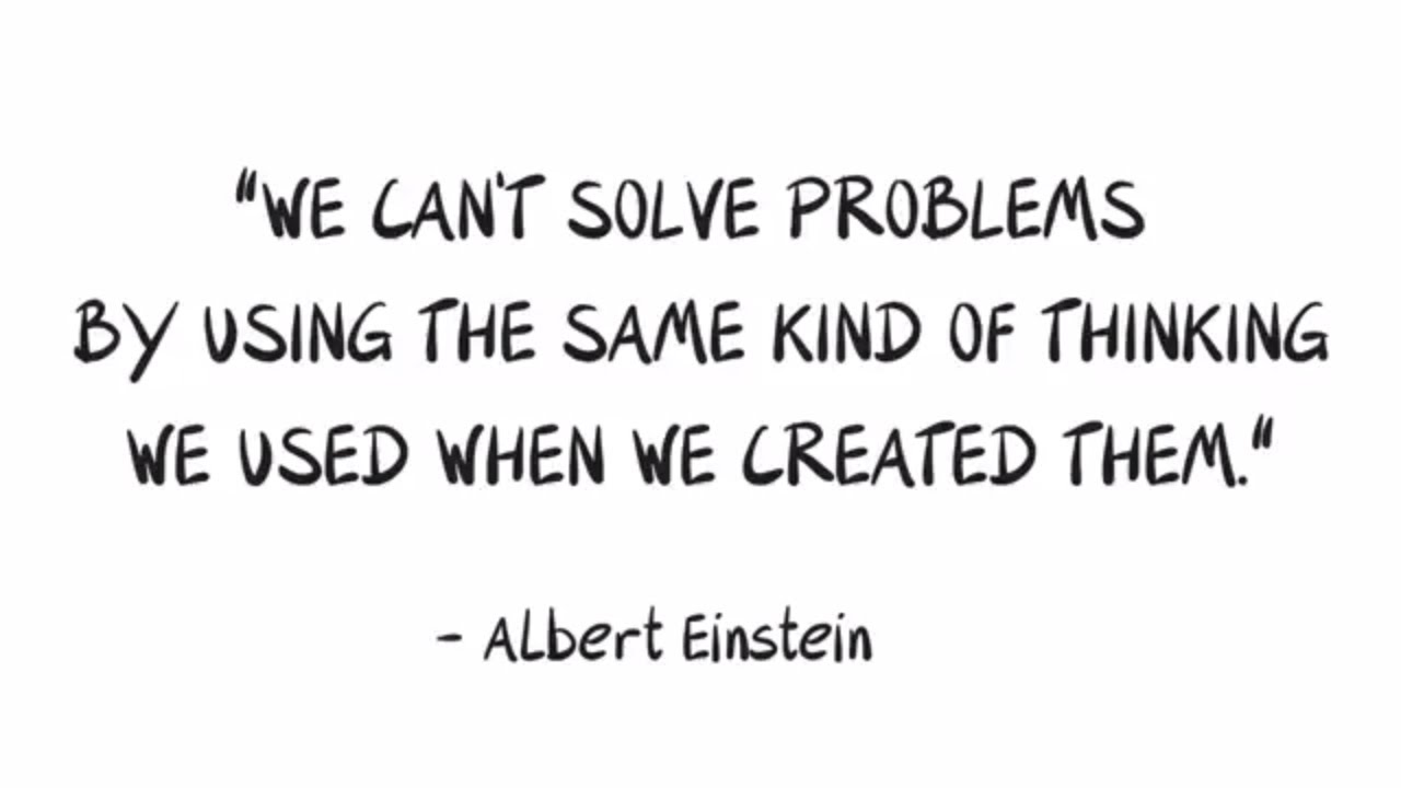 We can't solve problems by using the same... #einstein #quote - YouTube