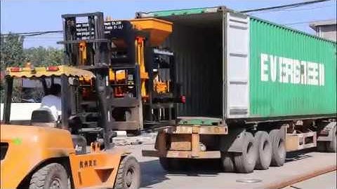 Automatic Concrete Hollow Block Interlocking Paver Brick Machine Loaded to Australia