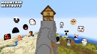 SURVIVAL HIGHEST MOUNTAIN BASE WITH 100 NEXTBOTS in Minecraft - Gameplay - Coffin Meme