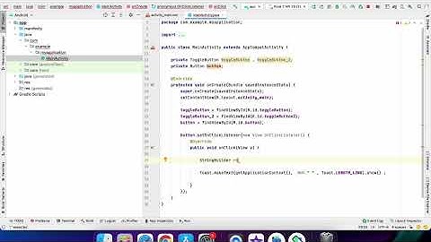 Togglebutton Java || Android Studio