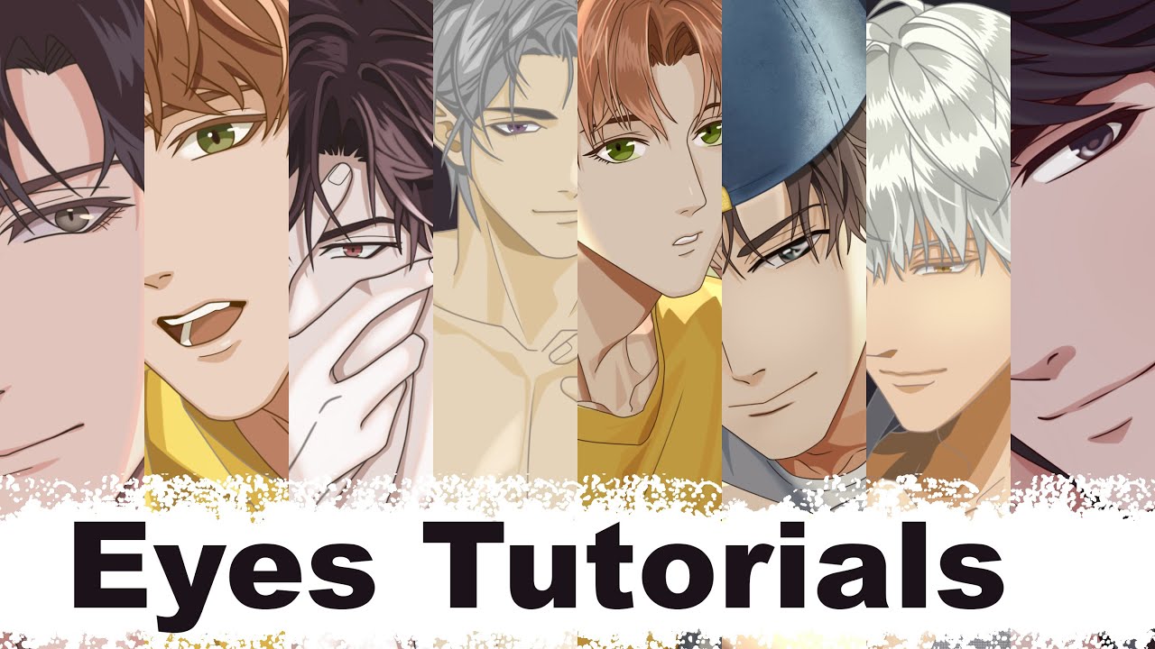 How to draw a HOT anime eyes (male)  easiest way!! #anime #arttutorial  #animeboy 
