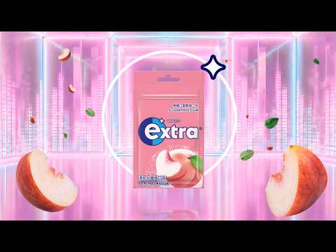 extra®無糖口香糖 蜜桃口味清甜上市 !