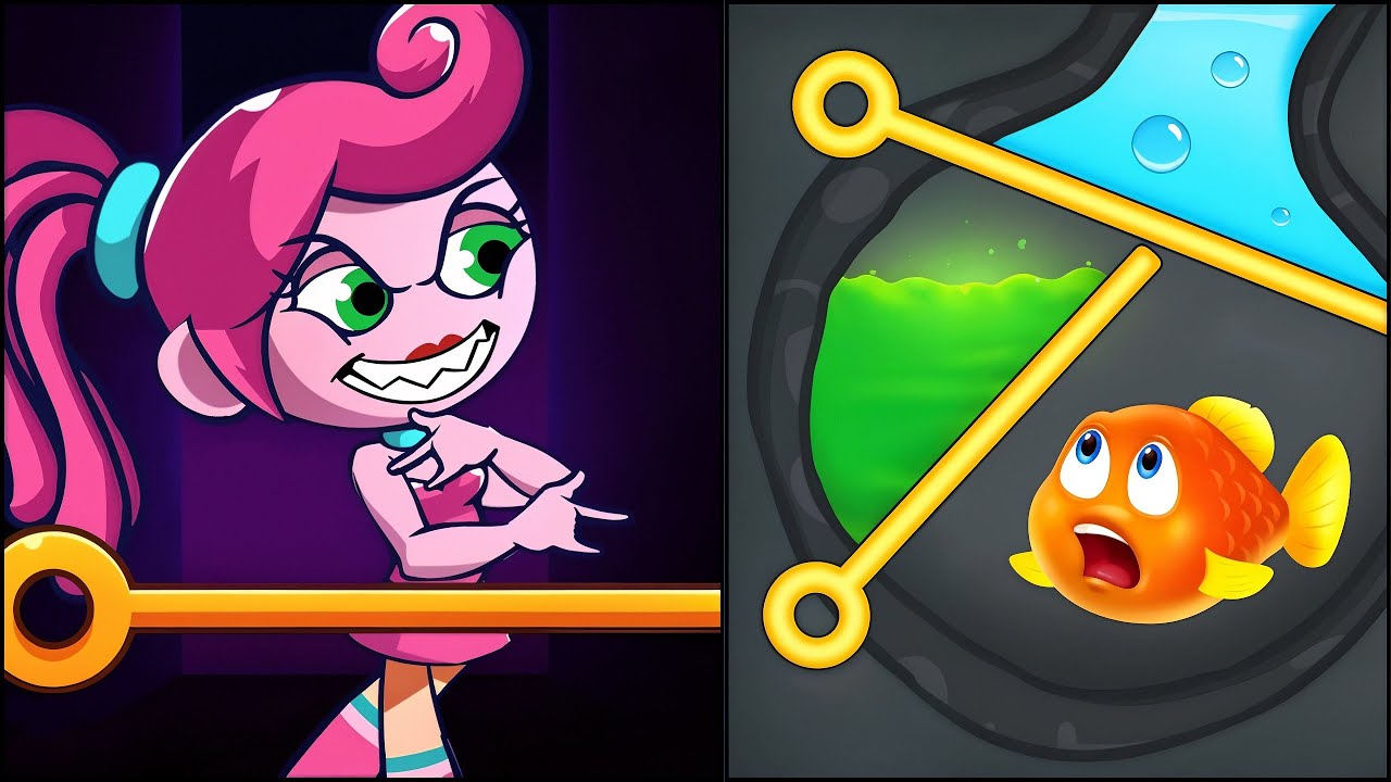 Save Her Pin VS Water Puzzle Rescue Fish - All Levels SpeedRun ep1