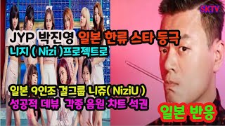 JYP 박진영, 일본 한류 스타 등극, 니지 ( Nizi ) 프로젝트로 일본 9인조 걸그룹 니쥬(NiziU) 성공적 데뷰, 1억뷰도 시간 문제, 각종 음원 차트 석권, 일본반응