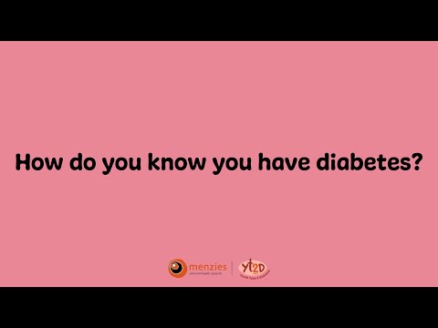 How do you know you have diabetes?
