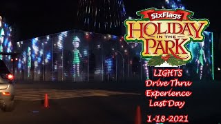 Holiday In The Park Drive Thru Experience Last Day At Six Flags Great America 1-18-2021