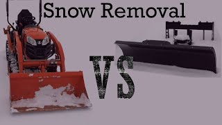Snow Removal with Bucket VS Plow on Kubota BX23S (Subcompact Tractor)