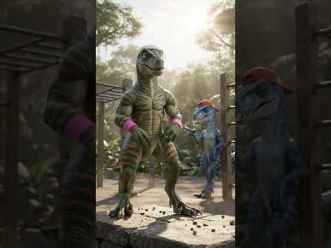 Bro took the loss too seriously... #3d #ai #animation #dinosaur #football #goal #humor #soccer