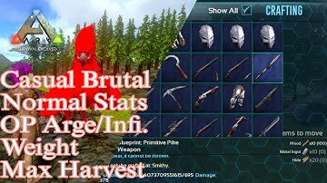Ark Mobile Save Data/ Normal Stats, Max Harvest, OP Argen etc.