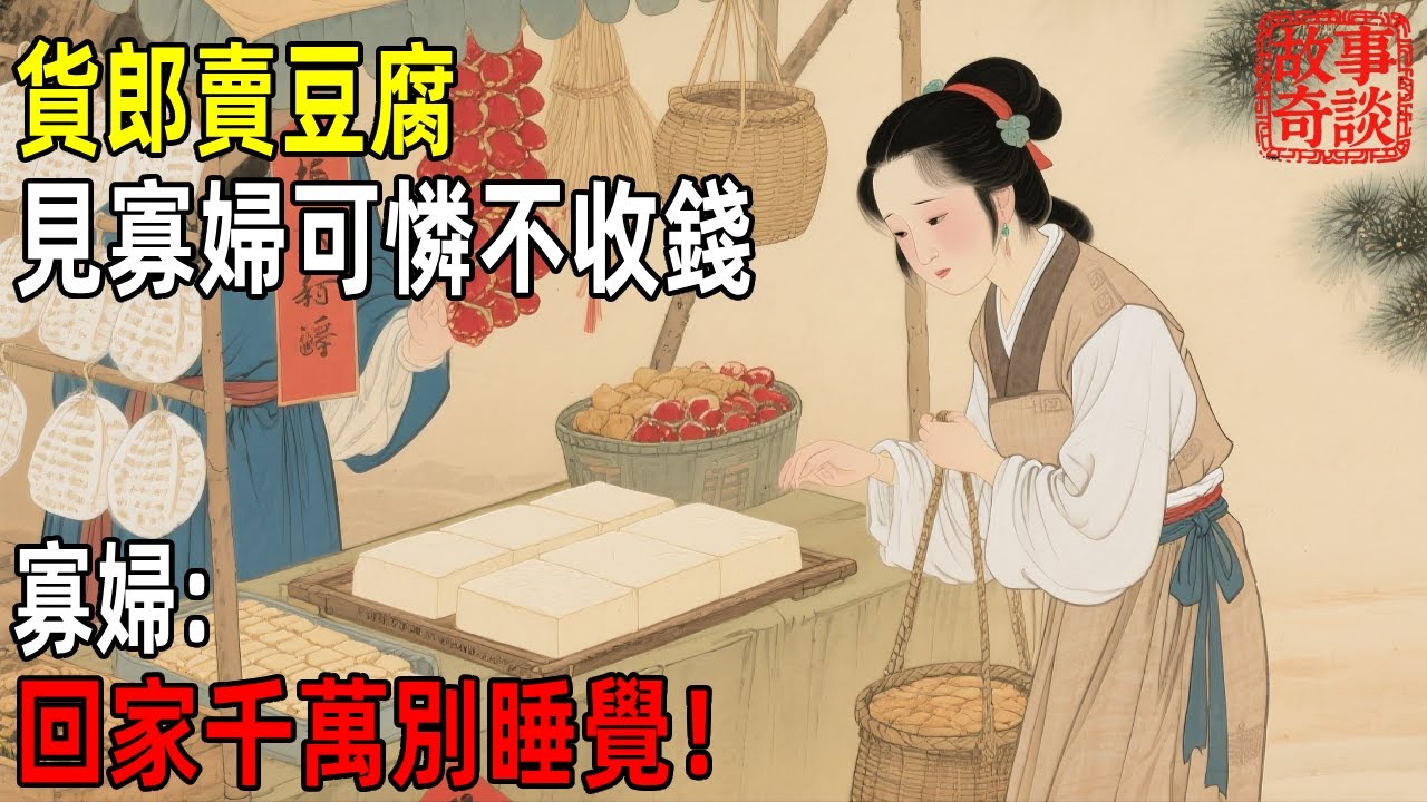 貨郎賣豆腐，見寡婦可憐不收錢，寡婦:回家千萬別睡覺！「故事奇談」#故事#民间故事#故事会#民間故事#故事會#温馨故事#民间传统故事