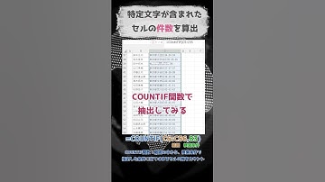 #Excel関数#特定文字があるセルの数をカウント#COUNTIF関数#shorts