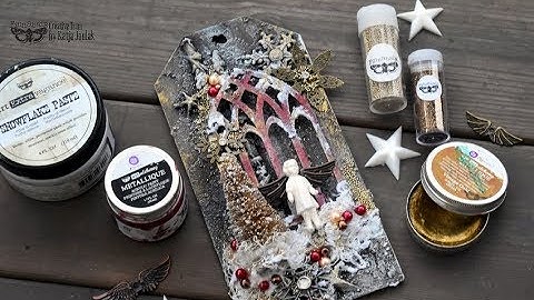 Wintery Tag  Snowflake and Rust Paste by Finnabair