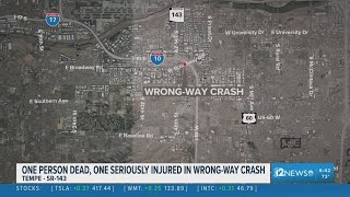 One killed in overnight wrong-way crash in Tempe