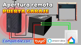 Sistema de apertura remota para puerta de garaje compatible Tuya Smart Amazon Alexa y Google Home