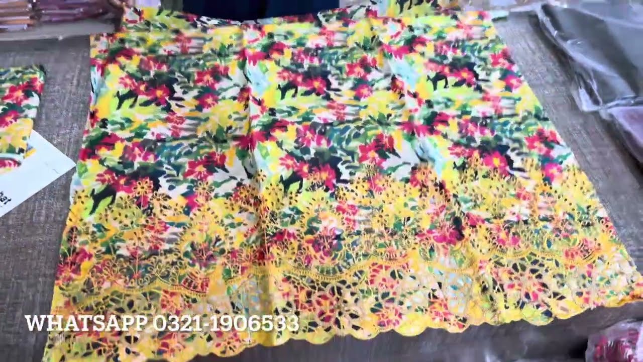 Original Nishat Unstitch Chikenkari Lawn 2pc / Alkaram Gents Slub Lawn Cotton