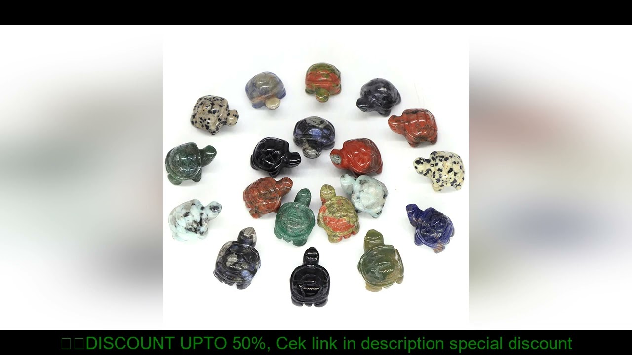1" Mini Tortoise Sculpture Natural Gemstone Carved Healing Crystal Animals Statue Reiki Stone for Je
