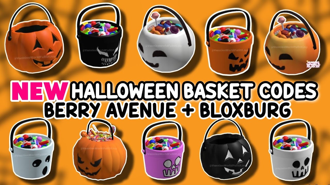 *NEW* HALLOWEEN BASKET CODES FOR BERRY AVENUE, BLOXBURG & ALL ROBLOX