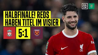 Thumbnail for Distanzhammer, Konter, Dribbling - Reds können alles : FC Liverpool - West Ham | Carabao Cup | DAZN