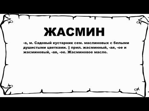 ЖАСМИН - что это такое? значение и описание