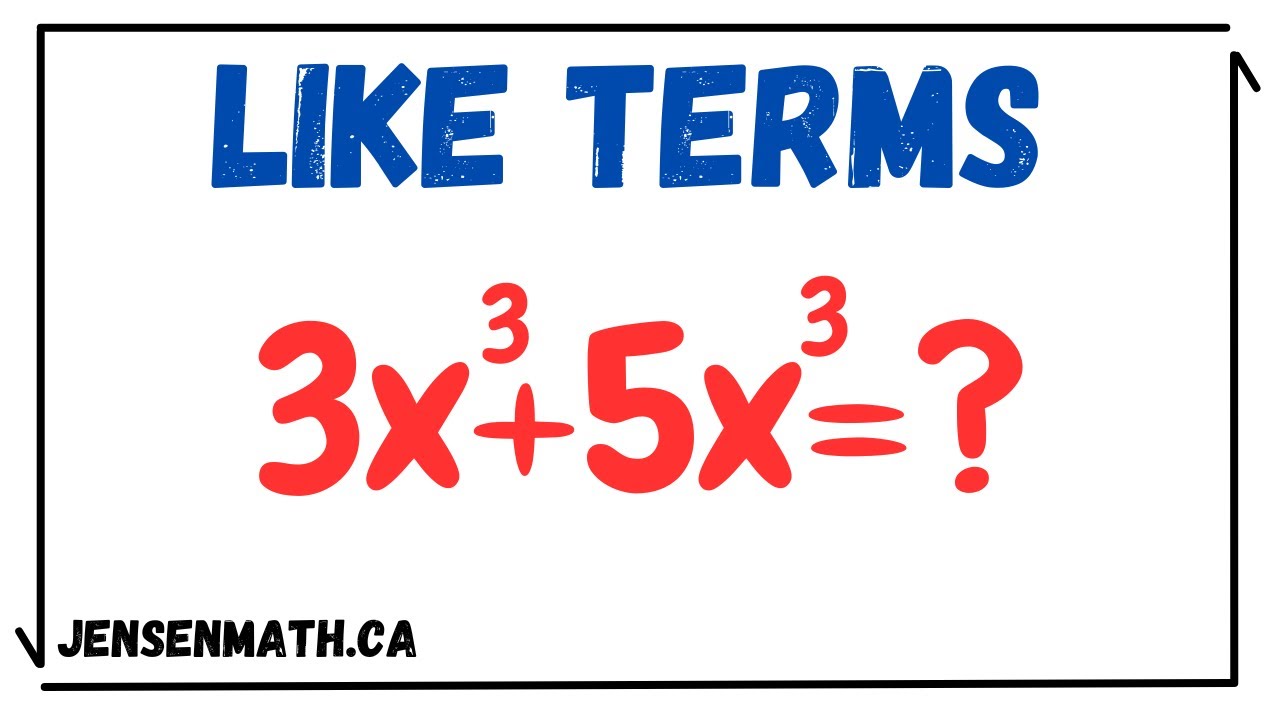 Jenson Math Youtube Collecting Like Terms | math 9 | jensenmath.ca - YouTube