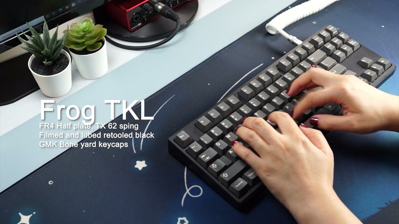 Clavier Mécanique Frog TKL - Plaque Aluminium - Switches OP Black - Neuf GMK