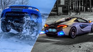 Illegal snow drift with McLaren + Range Rover & M5!