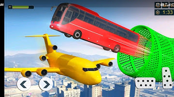 Impossible Bus Stunt Driving 2023 - MegaRamp Racing Driving Simulator -GamePlay