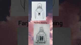 my small sister drawing vs farjana drawing @farjana drawing academy 