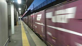 JR貨物 EF210-172号機（新鶴見）＋コキ20両　貨物列車2071レ（約4時間遅れ） 2021.10.30