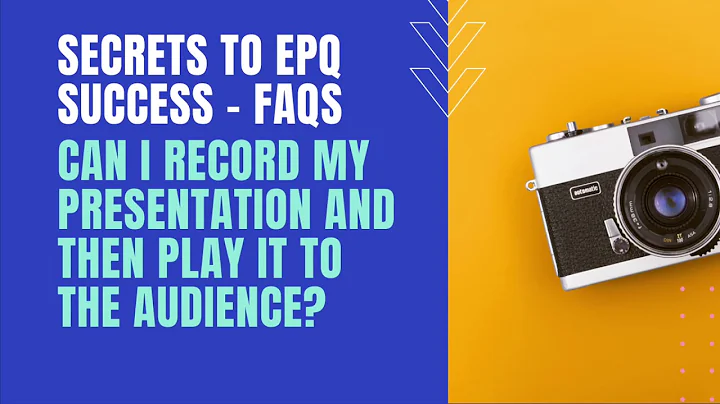 EPQ FAQs: Can I record my Extended Project presentation?