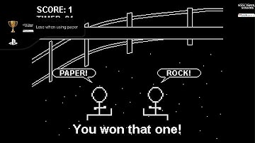 Rock Paper Scissors - Breakthrough Gaming Arcade ~ Lose when using paper Trophy