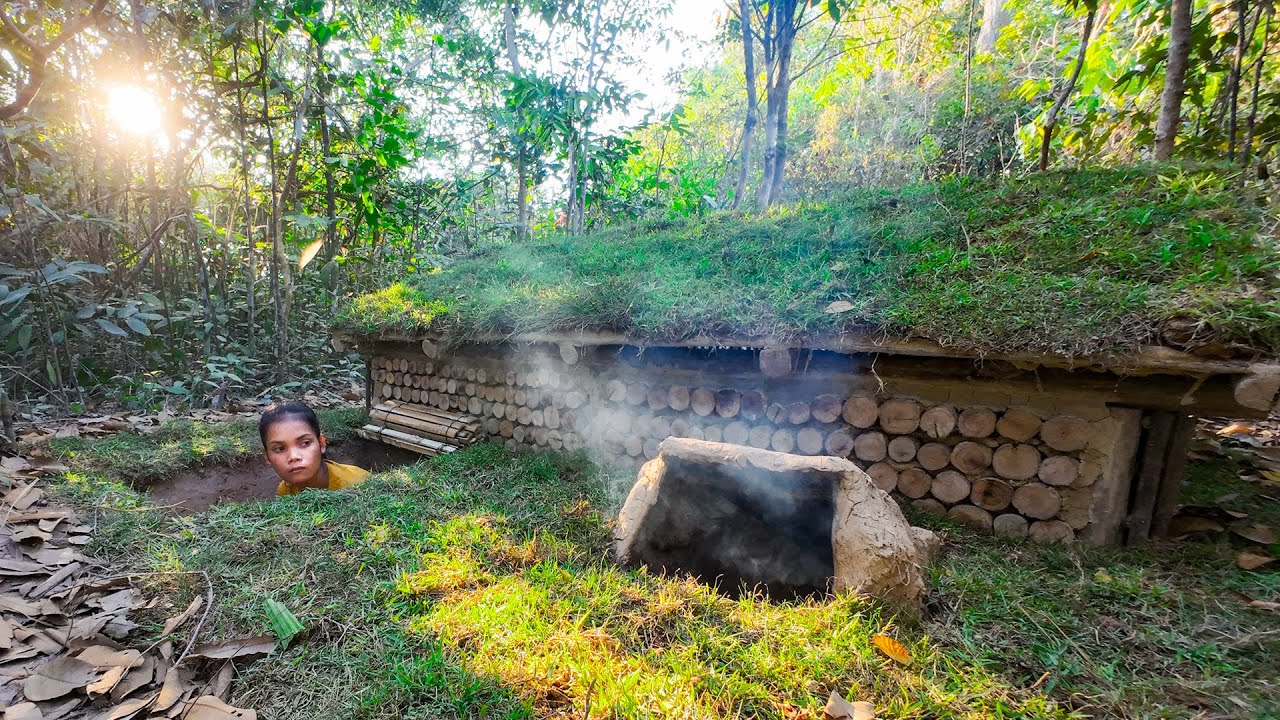 Girl Living Off Grid, Built The Most Secret Underground Home To Live in ...