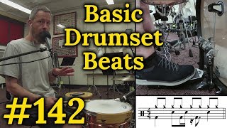 Drumset Basic Beats #142 - Snare Drum Variations