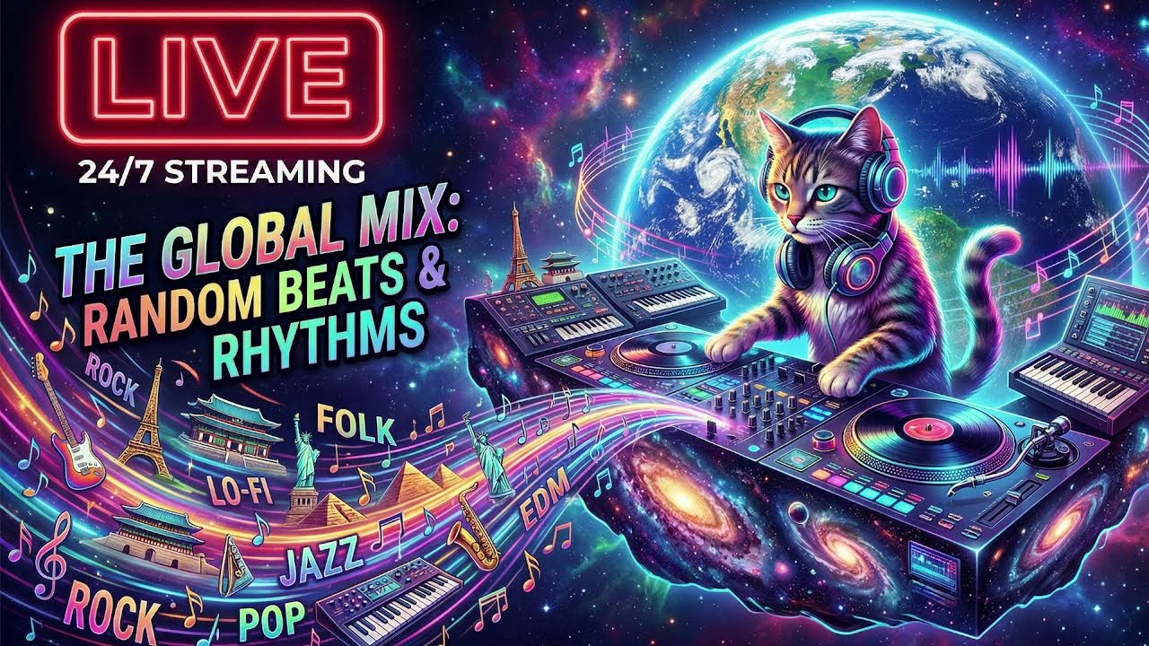 🔴 [LIVE] 장르 파괴! 무작위 우주 플레이리스트 🚀 | 24/7 Random Music Radio | No Genre, Just Vibes