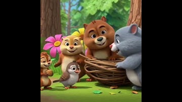 A squirrel who helped the needy bird.#indianvillagestory #kidsvideos #cartoon