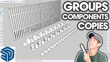 GETTING STARTED with SketchUp Free in 2025 - Lesson 3 - Groups, Components and Copies (DON