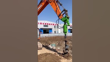 soil drilling process using an excavator #construction #popular #viralshorts #shorts