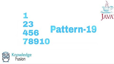 Pattern-19 using JAVA Programming | ICSE