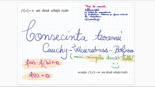 Consecinta teoremei Cauchy-Weierstrass-Bolzano